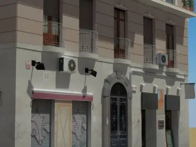 Building with balconies and windows 3D model