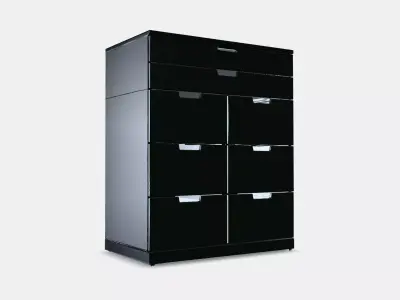 NORDLI Chest of 8 drawers 8 Low-poly 3D model