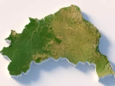 Brazil Country Terrain 3D model