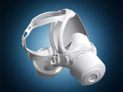 Full Face Industrial Respirator Mask 3D print model