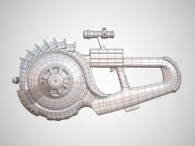 Futuristic Rifle 04 Low-poly 3D model