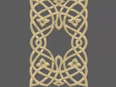 Central decor ornament for furniture 3D model 1104