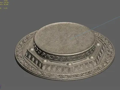 Stone - Round base 3D model