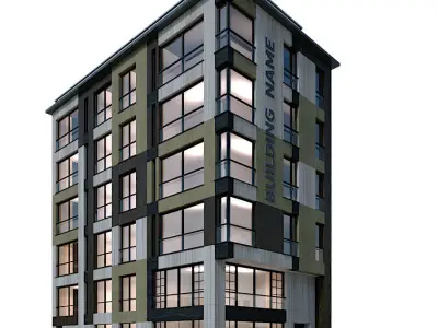 Modern Residential Building 22 3D model