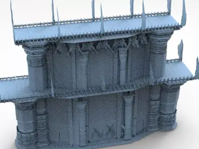 Dark Celtic Gods Tower Bridge 2 towers  3D model