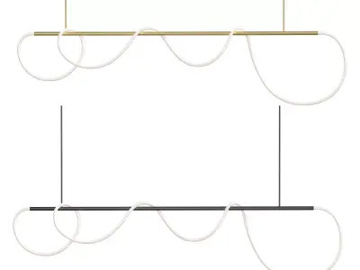 Warrick Chandelier  Black 3D model