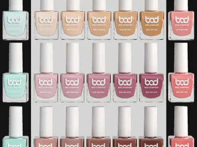 Nail polish set 3D model