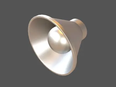 Sound Speaker Icon v1 007 Low-poly 3D model