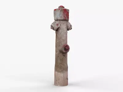 Fire Hydrant 2 Low-poly 3D model