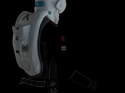 astronout astronaut with soccer ball Low-poly 3D model