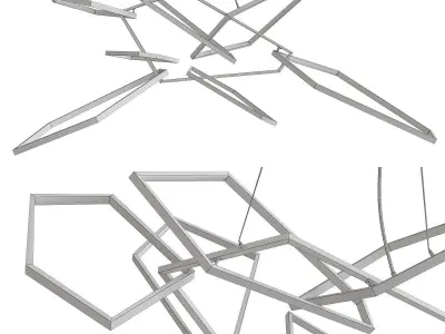 Chandeliers collection 3d models 10 pieces Low-poly 3D model purchase
