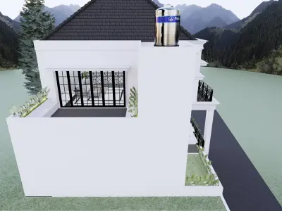 Interior and Exterior Modern Classic house 3D model