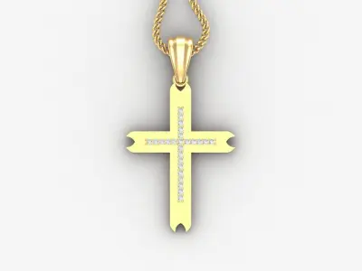 Cross Light Gold 4CP005 3DM STL 3D print model
