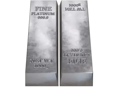 Platinum Bar Low-poly 3D model