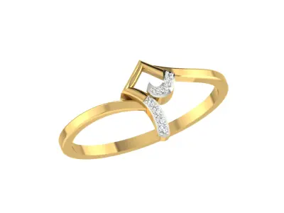 Women Ring Render 3dm STL OBJ FBX  3D print model 9