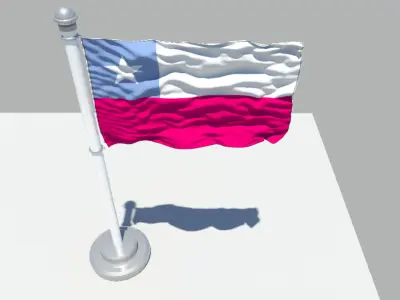 Chile flag 3D model