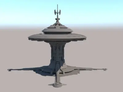 Futuristic structure 3D model purchase