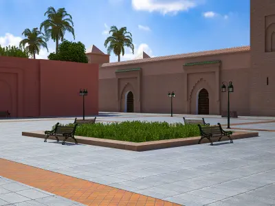 Koutoubia Mosque marrakech morocco 3D model