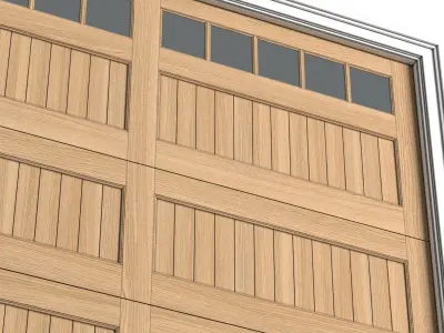 Automatic Classic Modern Garage Doors 3D model