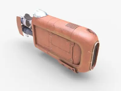 Rey Speeder Low-poly 3D model