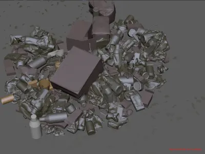 trash collection pile  3D model