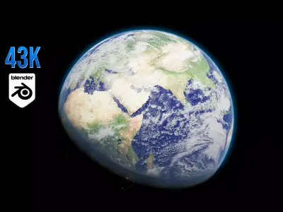 Photorealistic Earth 43K 3D model