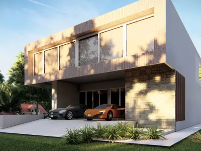 Casa Scene-villa-modern house  3D model