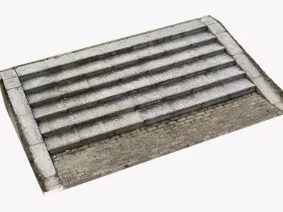 3D scan Steps in the park 3D model