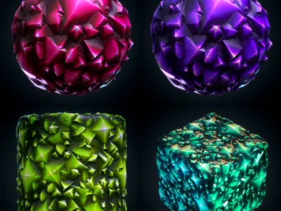 Crystal Stylized material - VOL 25 - Maps - Sbsar Texture