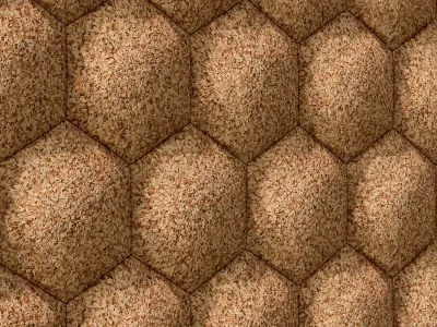 Wood Waste and Cocoa Husks - Acoustic Wall Tile Texture