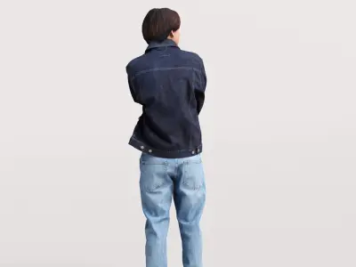 Humano Standing Asian Man 2202-03 3D model