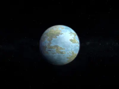 Alien Planet 06 Low-poly 3D model