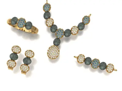 Complete jewelry set 3D print model