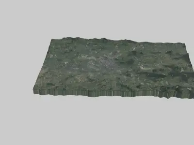 Krakow City Low-poly 3D model