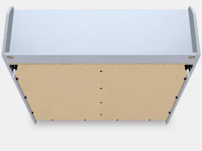 HAUGA Glass-door cabinet Low-poly 3D model