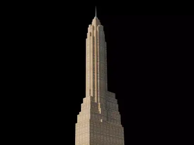 70 Pine Street - NYC Low-poly 3D model