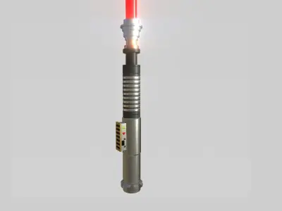 Star Wars Lightsaber 01 Red - SciFi Character Weapon Low-poly 3D model