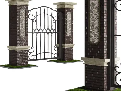 Classic Gate for Villa 002 3D model