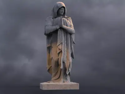 Renaissance Prayer statues 2  3D model