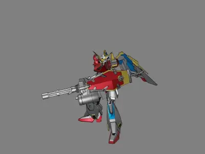 Attacker Gundam B 2 3D model