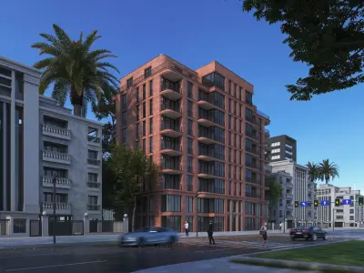 Apartment Building In Uk 3D model