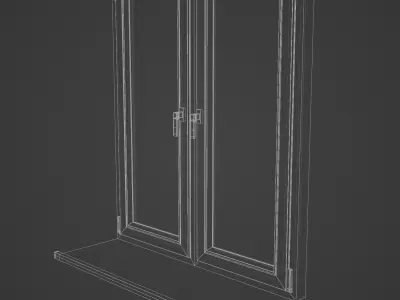 Plastic Window  Low-poly 3D model