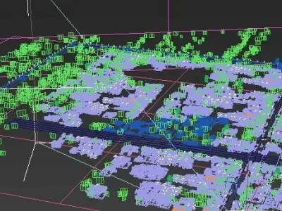 City scenes of Han Dynasty in China 3D model