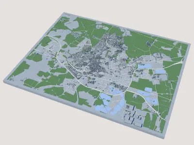 Cityscape Chichester Great Britain 3D model