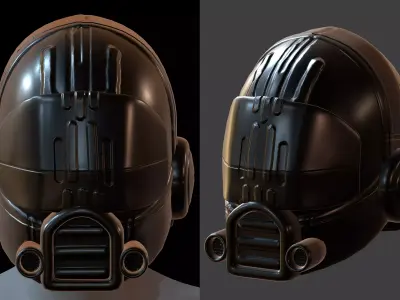 Helmet plastic mask protection  Low-poly 3D model Low-poly 3D model shop