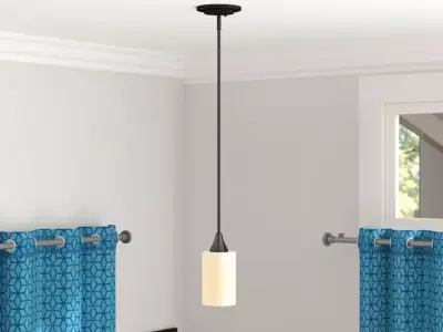 Seeber 1 - Light Single Cylinder Pendant - 2 Colour Free 3D model