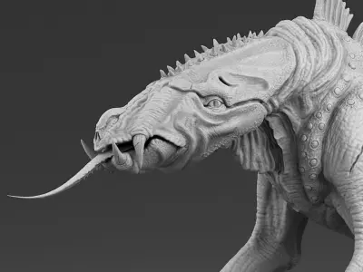 Alien horse 3D print model