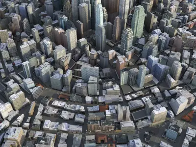 City 71 Low-poly 3D model