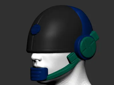 High quality scifi helmet high poly sculpt 3d printable ver 3 3D model