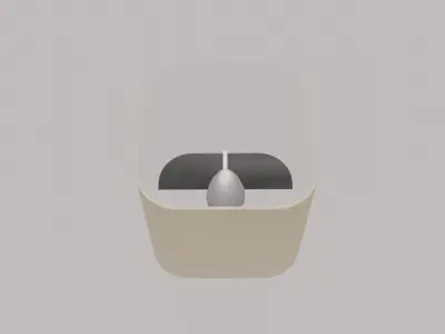 Wall Mounted Lamp Sconce Brushed Metal 3D model